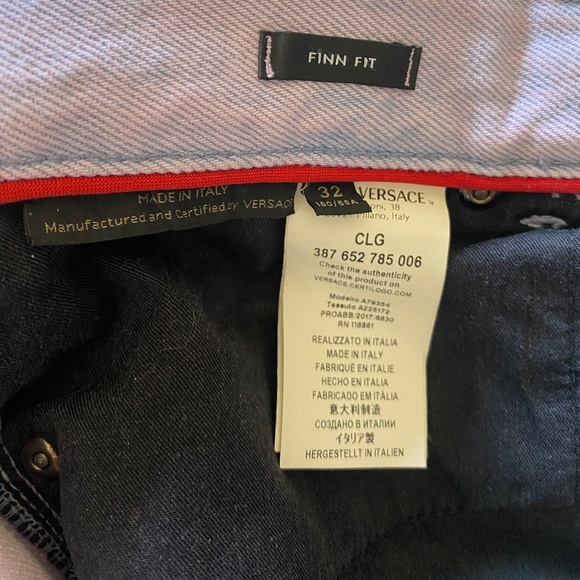 AUTHENTIC VERSACE SLIM FIT JEANS 32 DENIM PANTS - Picture 11 of 14